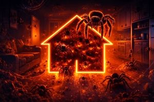 در هر اتاق خانه شما ۱۰ عنکبوت زندگی می‌کنند