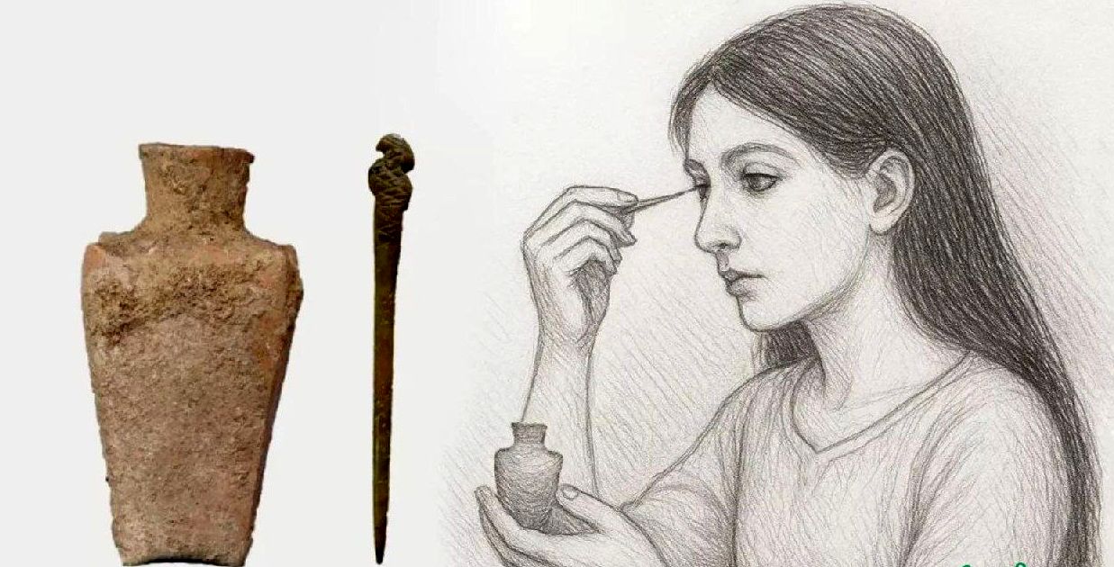کشف یک سرمه چشم با قدمت ۳ هزار سال متعلق به عصر آهن در ایران 