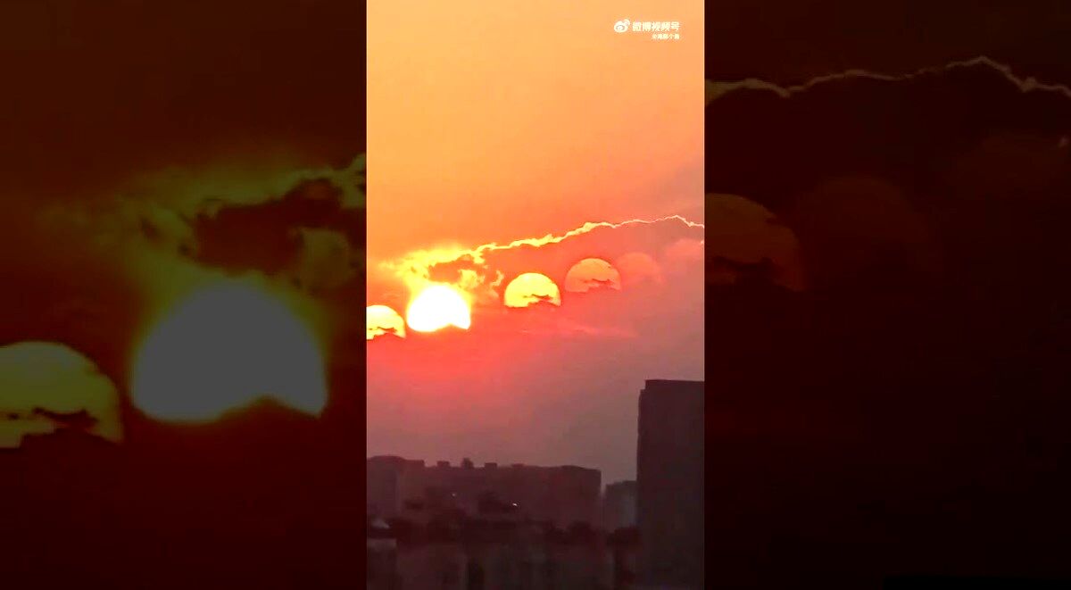 درخشش ۷ خورشید در آسمان تبت/ ویدئو